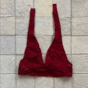 Victoria's Secret Deep Red Lace Bralette